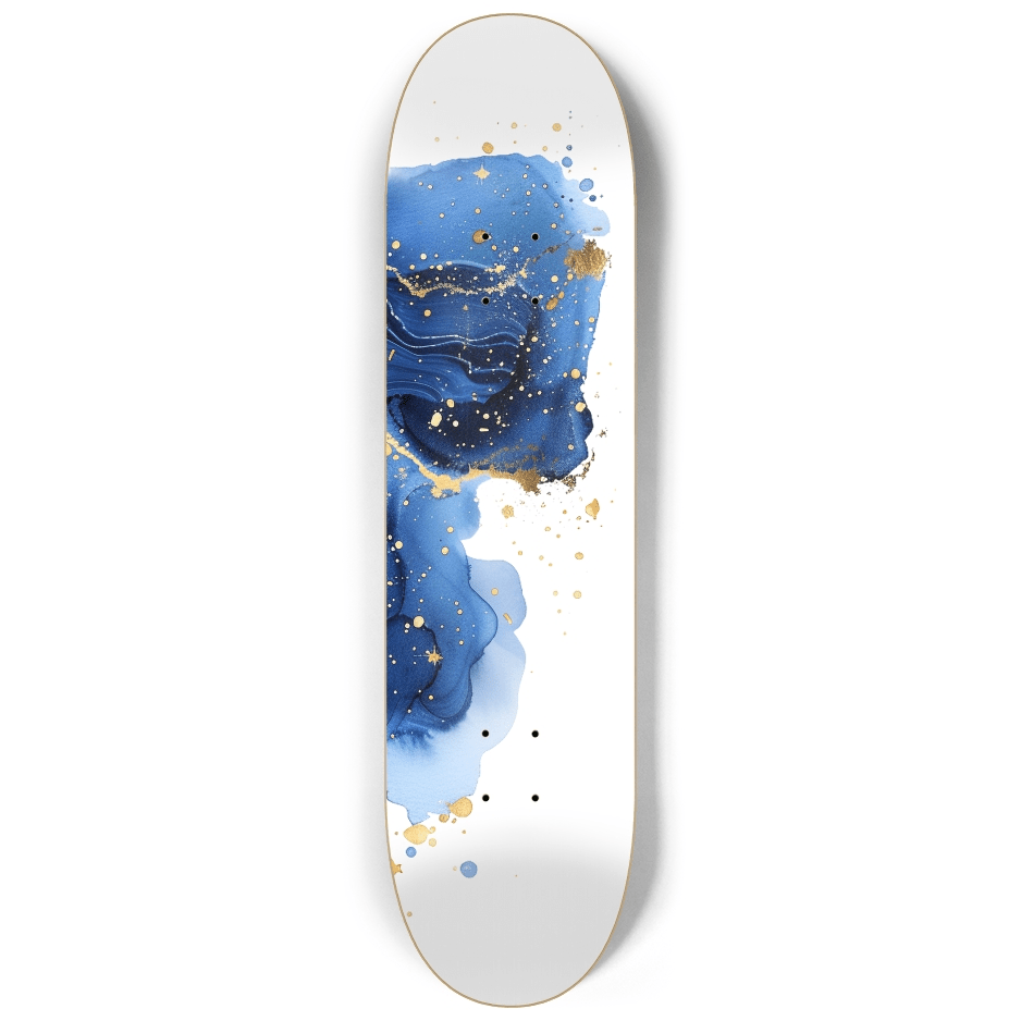 Abstract Deep Blue 1.0 - Skater Wall