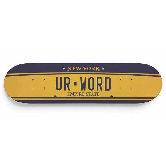 Personalised License Plates New York (USA) - Skater Wall