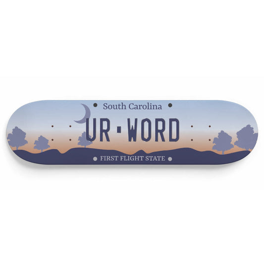 Personalised License Plates South Carolina (USA) - Skater Wall