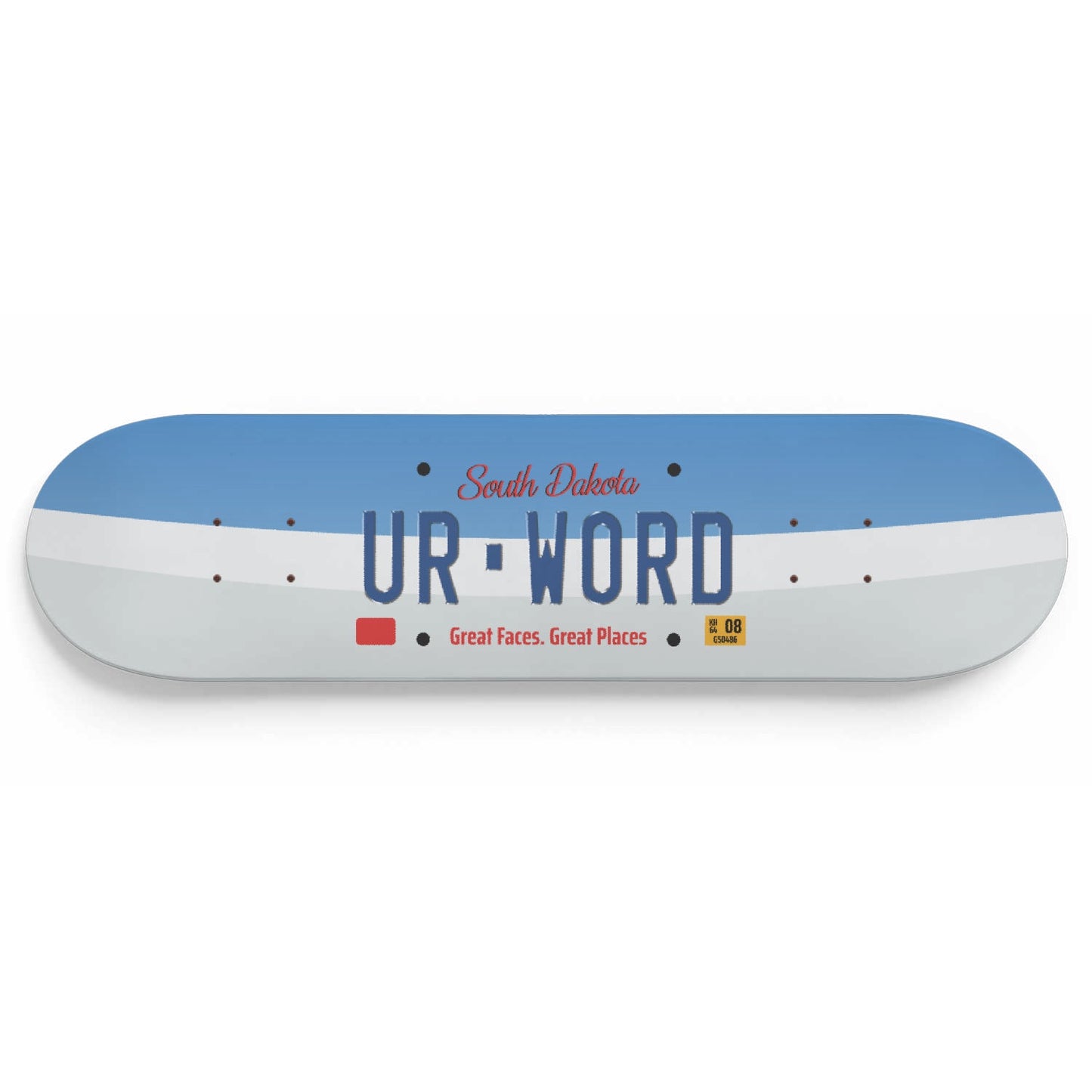 Personalised License Plates South Dakota (USA) - Skater Wall