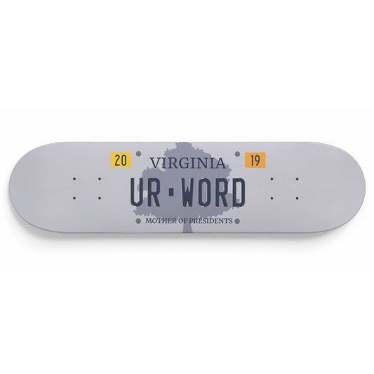 Personalised License Plates Virginia (USA) - Skater Wall