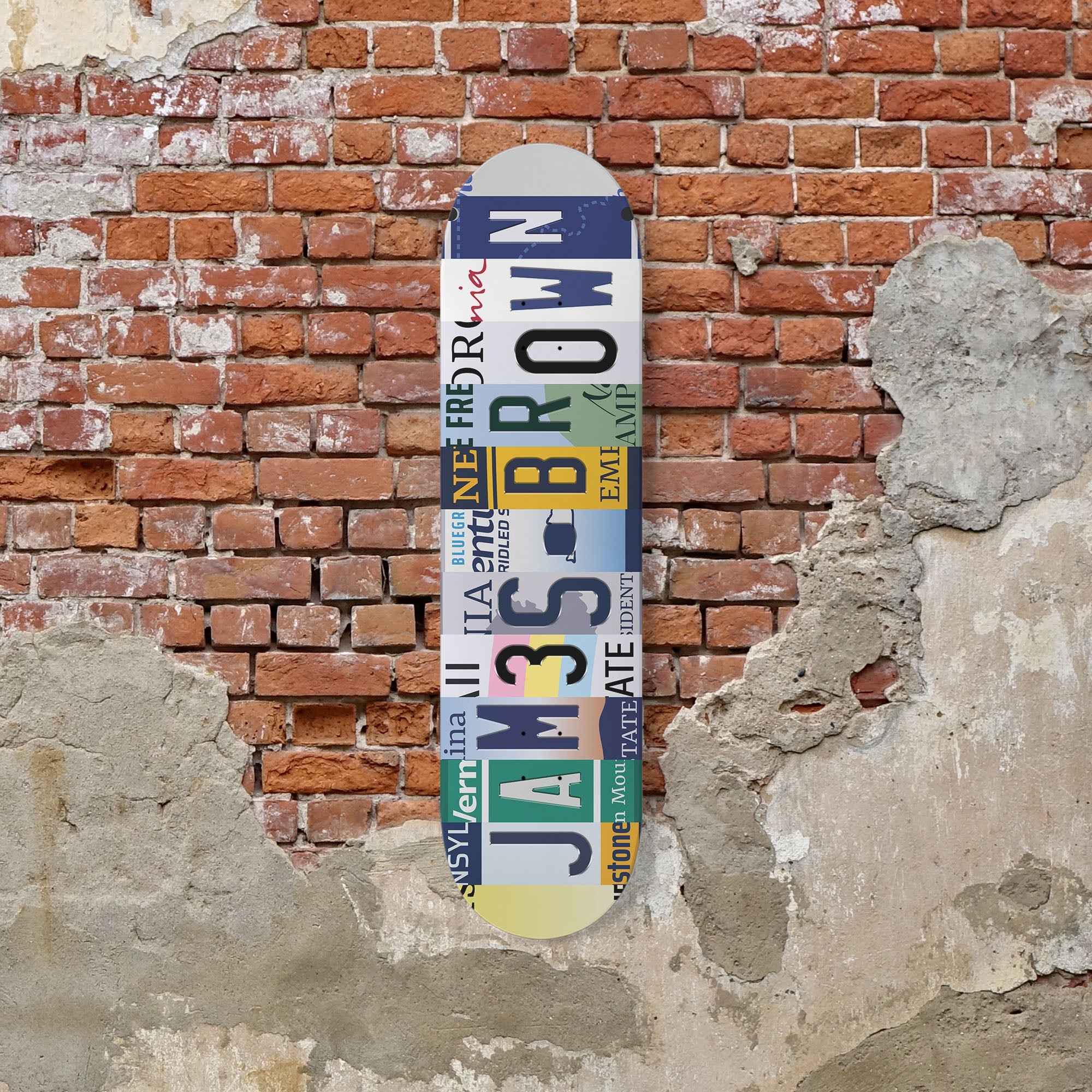 Personalised License Plate Decks Mix & Match - Skater Wall