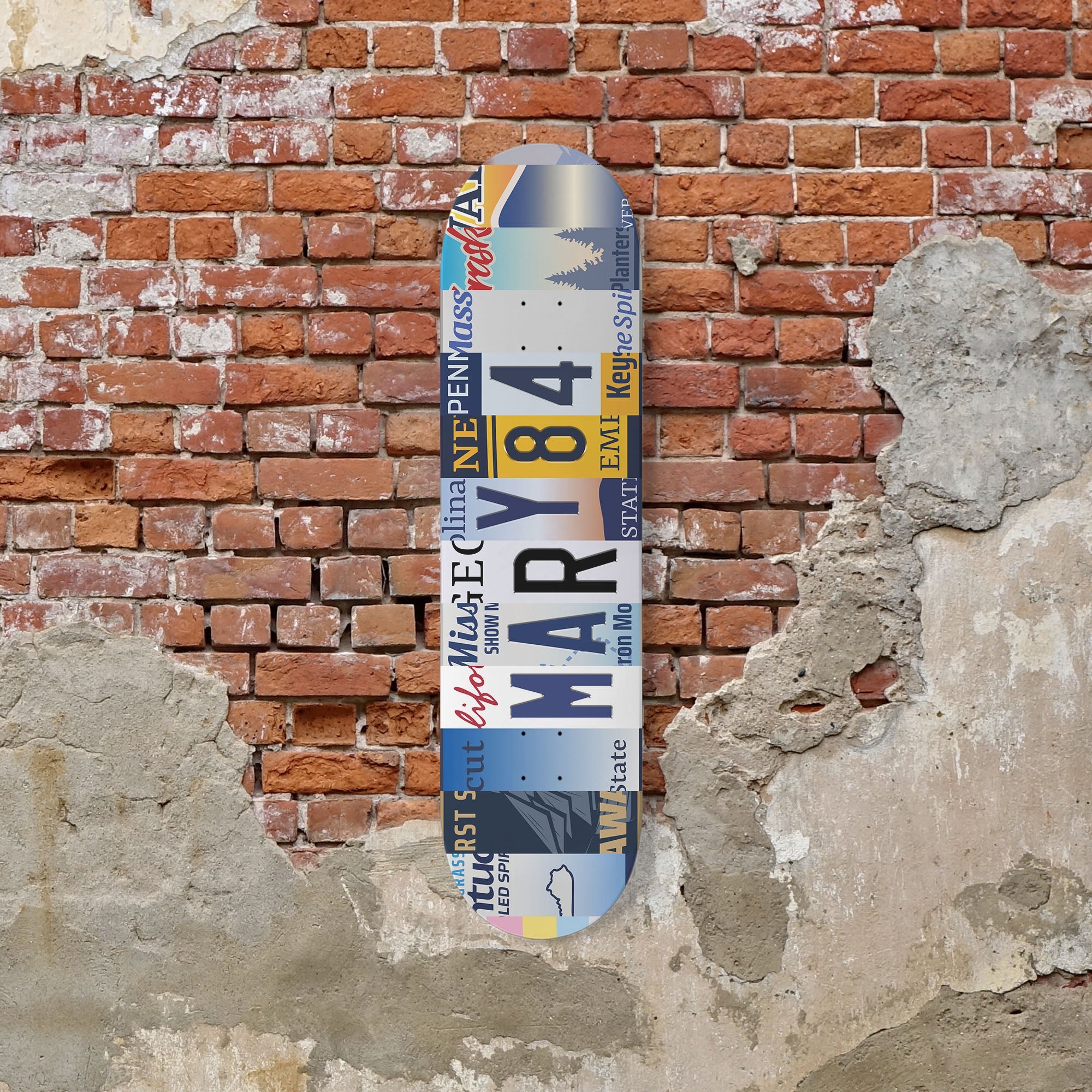 Personalised License Plate Decks Mix & Match - Skater Wall