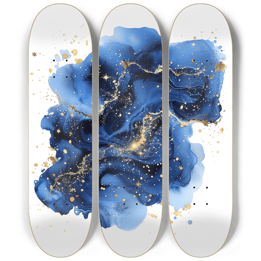 Abstract Deep Blue 1.0 - Skater Wall