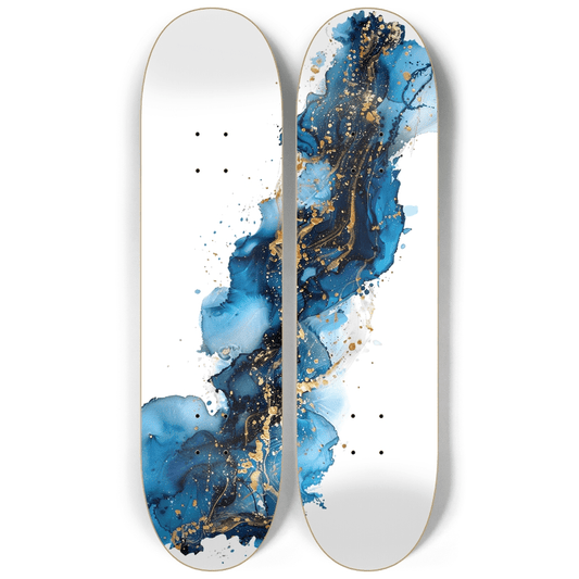 Abstract Deep Blue 3.0 - Skater Wall