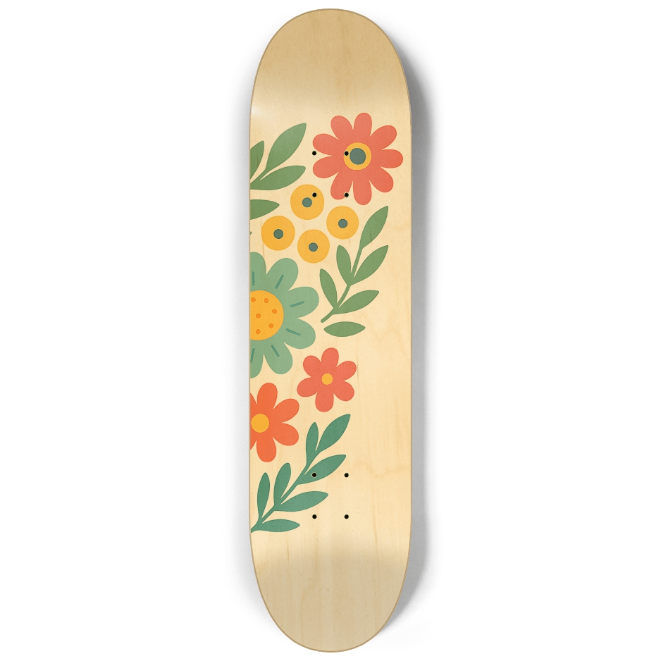 Abstract Floral 1.0 - Skater Wall