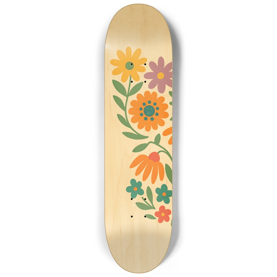 Abstract Floral 1.0 - Skater Wall