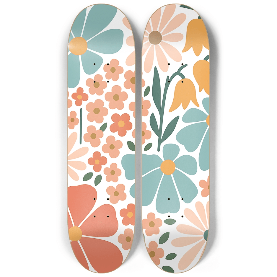 Abstract Floral 3.0 - Skater Wall
