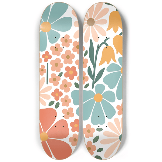 Abstract Floral 3.0 - Skater Wall