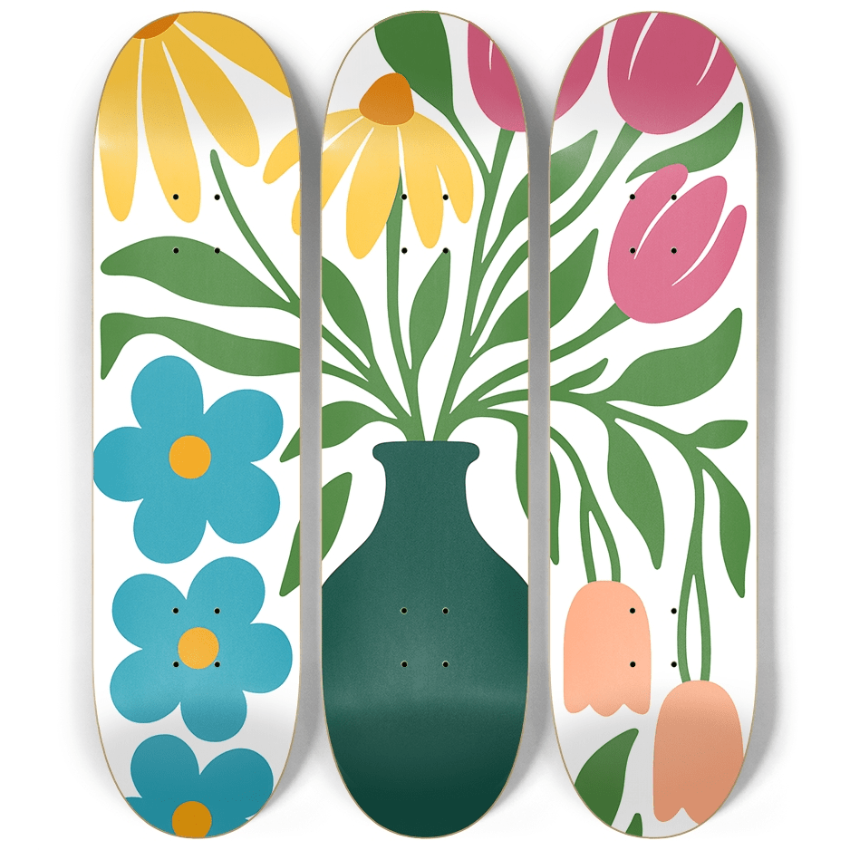 Abstract Floral 5.0 - Skater Wall