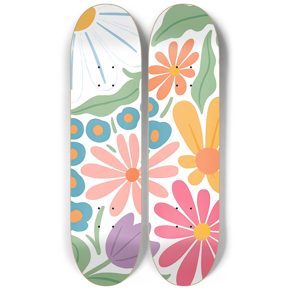 Abstract Floral 7.0 - Skater Wall