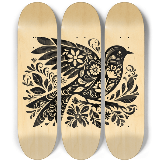 Abstract Retro Bird 1.0 - Skater Wall