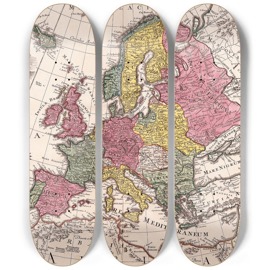 Antique Maps 2.0 - Skater Wall