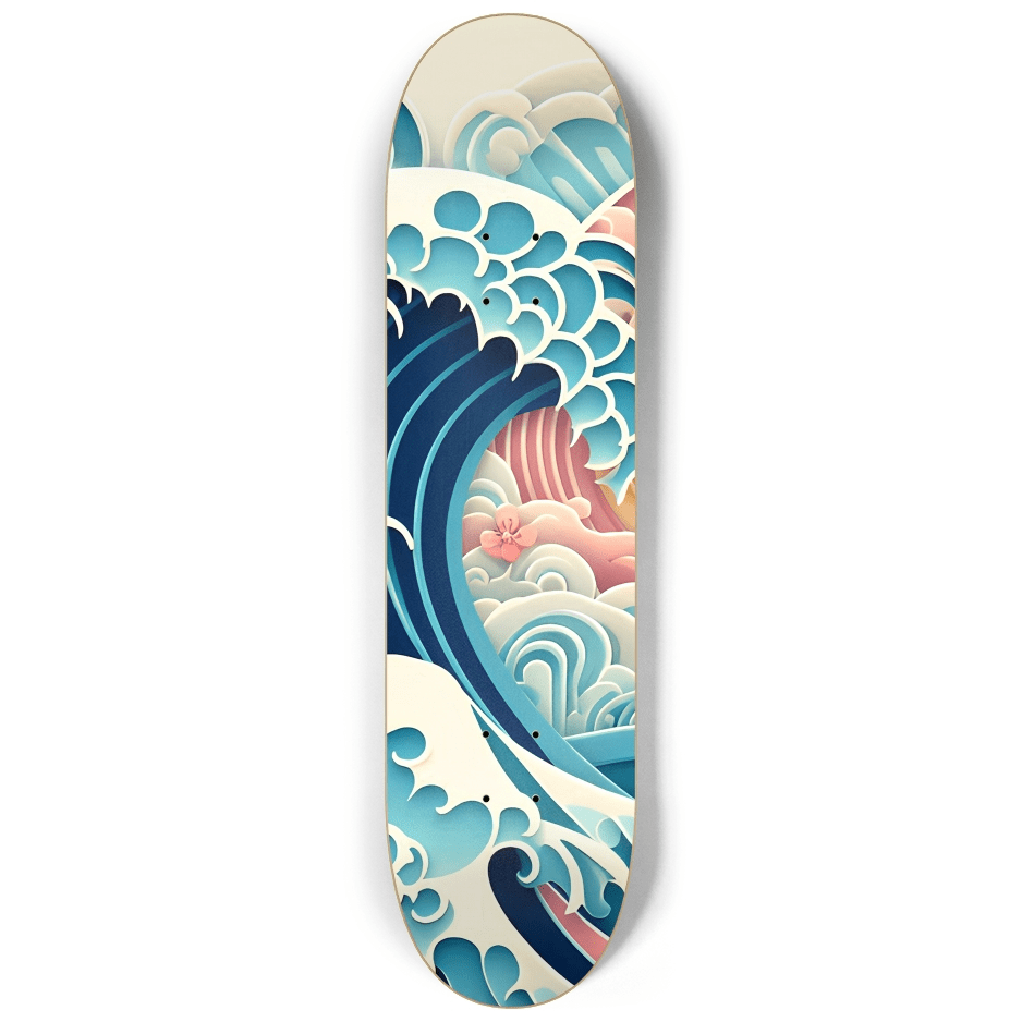 Ukiyo - e Wave 2.0 - Skater Wall