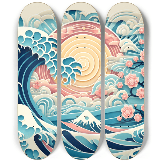Ukiyo - e Wave 2.0 - Skater Wall