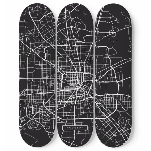 City Maps Houston (USA) - Skater Wall