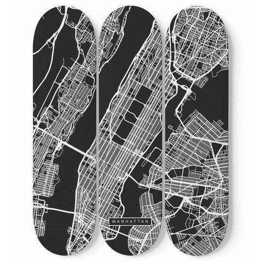 City Maps Manhattan (USA) - Skater Wall