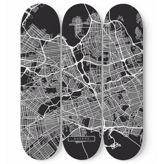 City Maps Queens (USA) - Skater Wall
