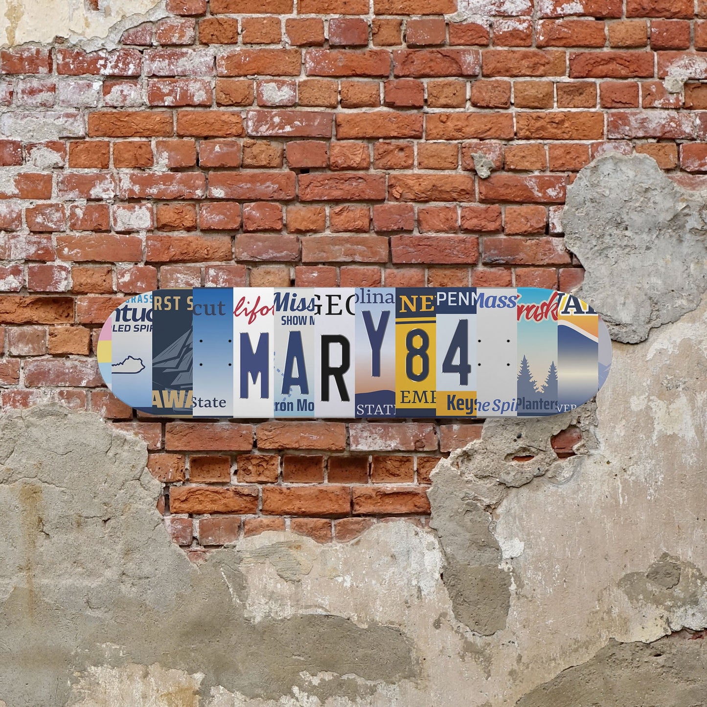 Personalised License Plate Decks Mix & Match - Skater Wall