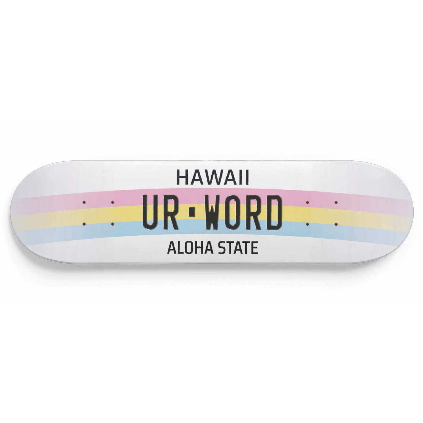 Personalised License Plates Hawaii (USA) - Skater Wall