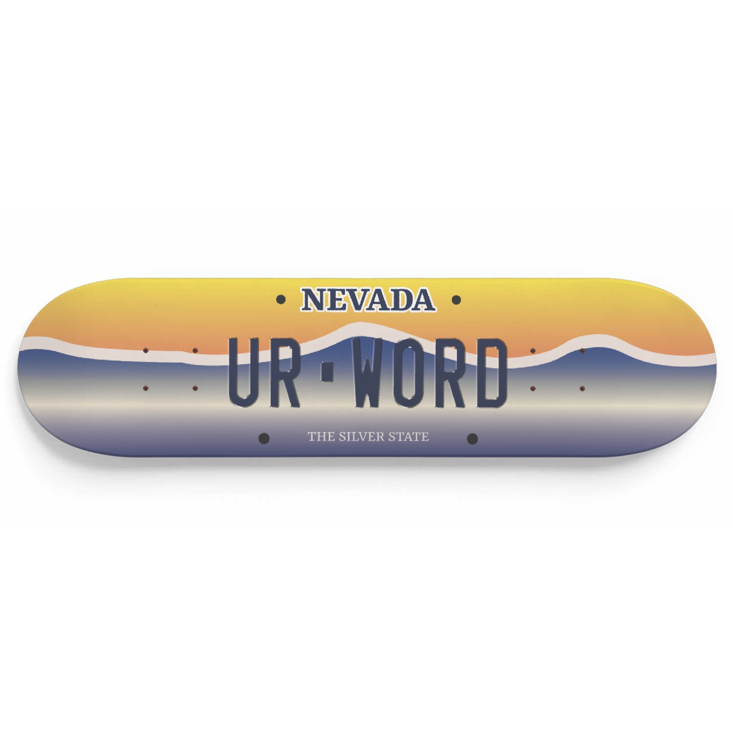 Personalised License Plates Nevada (USA) - Skater Wall