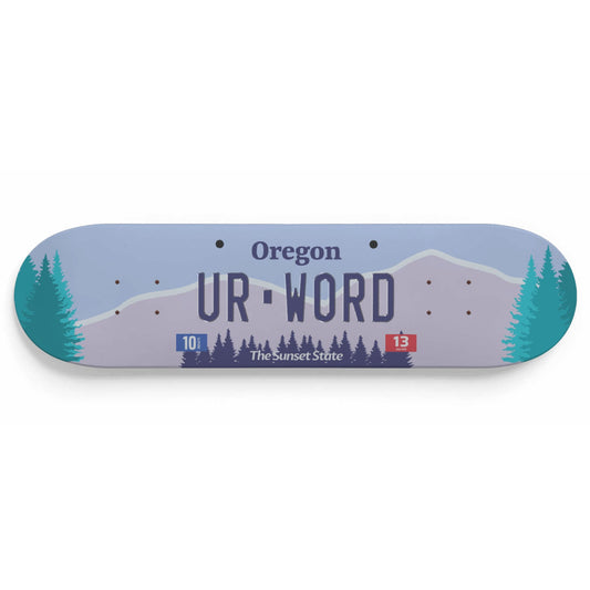 Personalised License Plates Oregon (USA) - Skater Wall