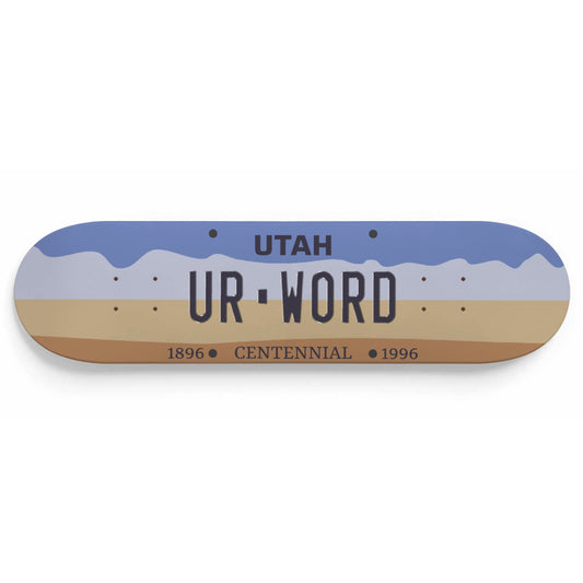 Personalised License Plates Utah (USA) - Skater Wall