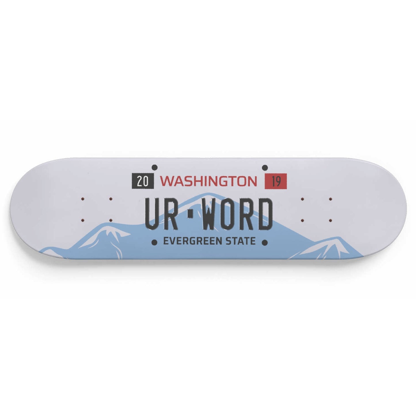 Personalised License Plates Washington (USA) - Skater Wall